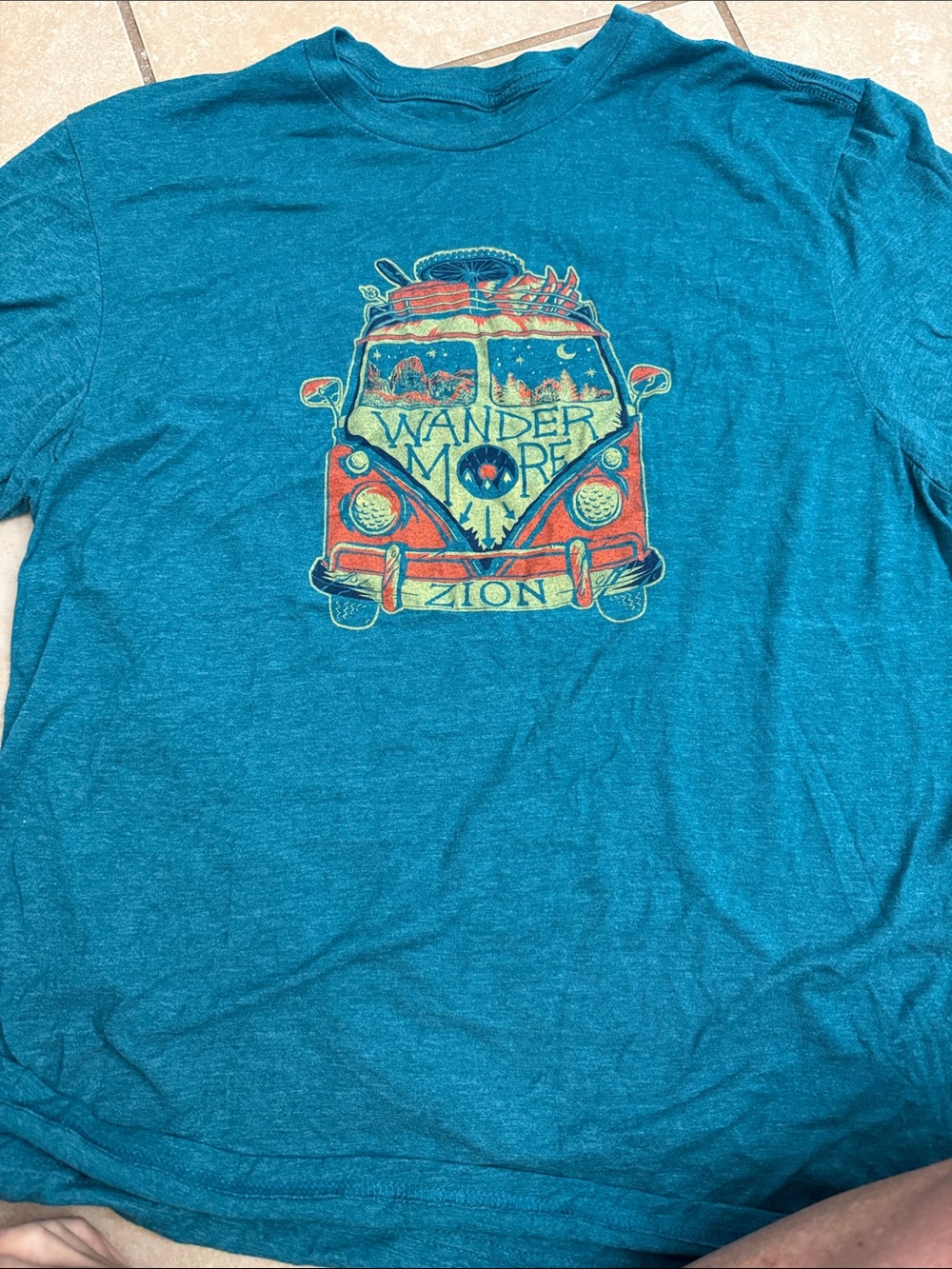 Teal 'Wander More Zion' Graphic Tee